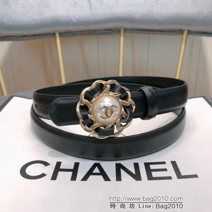 CHANEL香奈兒 18新款 20MM精品 進口光滑優雅牛皮小妖帶 CC穿皮鏈條經典銅扣  xfp1045